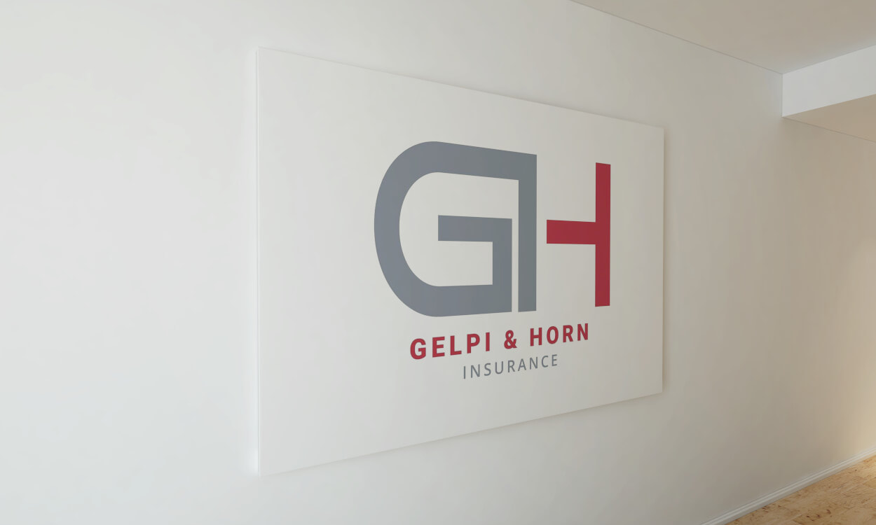 Gelpi & Horn logo on office wall